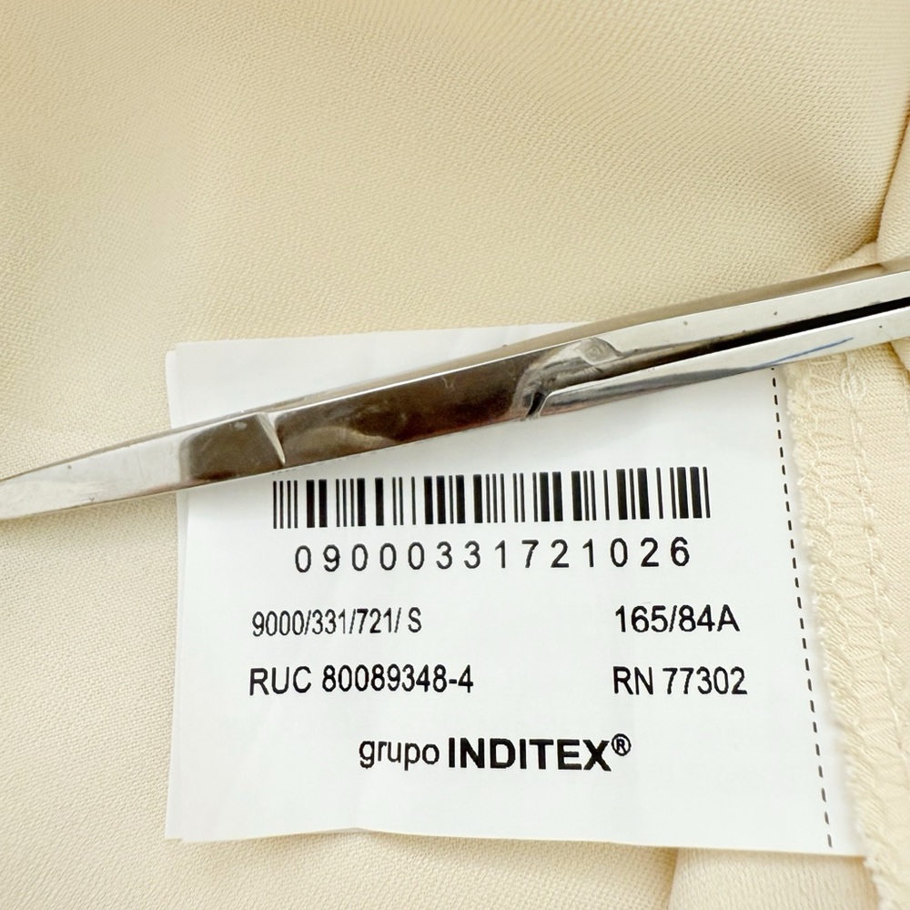 NWT Zara Satin Effect Scarf Halter-neck Long Dress in Cream Ivory Size S - Picture 12 of 14